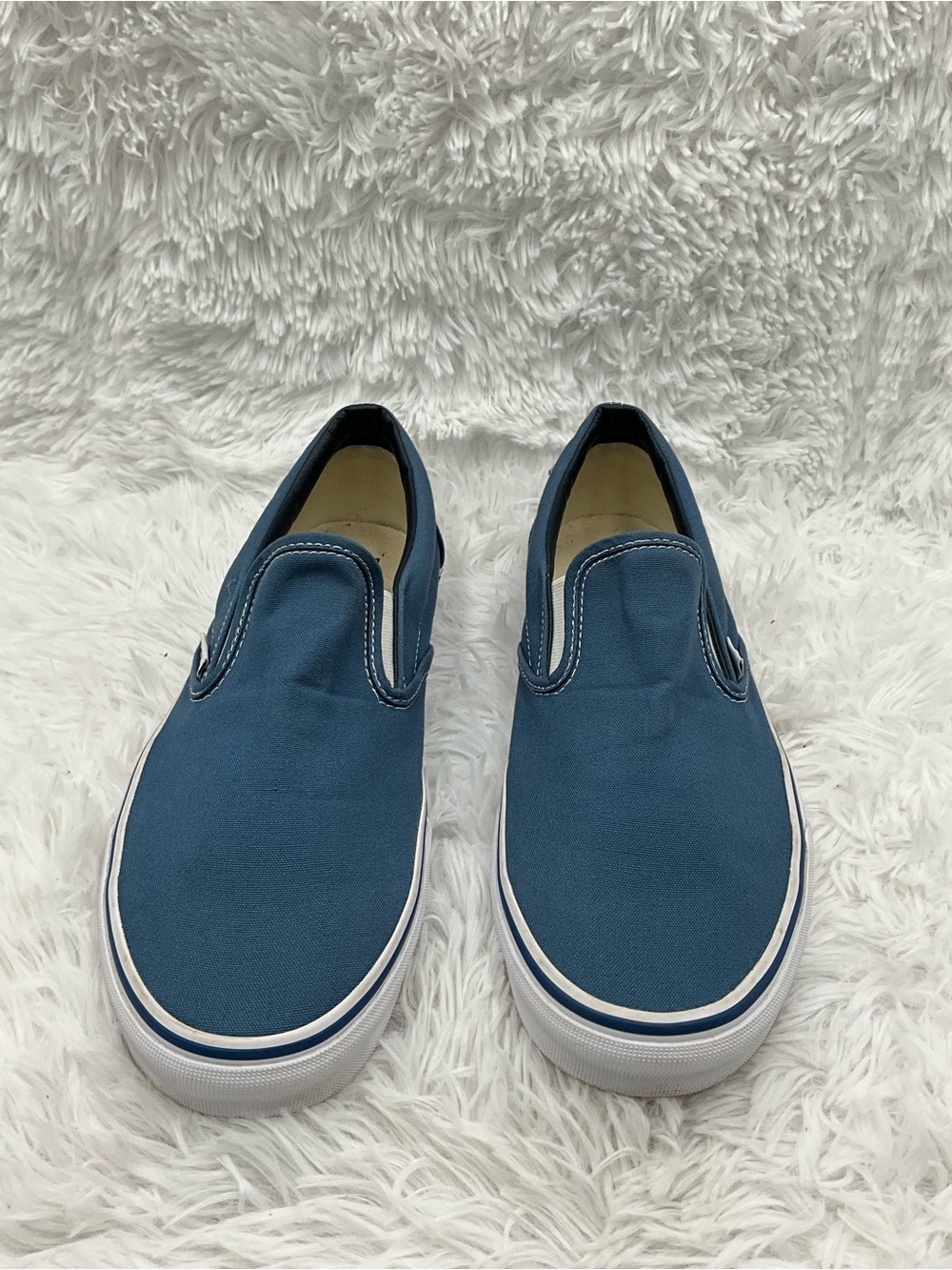 Vans Canvas Loafers Size 11 (Women’s 12.5) Blue Slip-on Unisex Classic - Picture 4 of 6